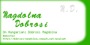 magdolna dobrosi business card